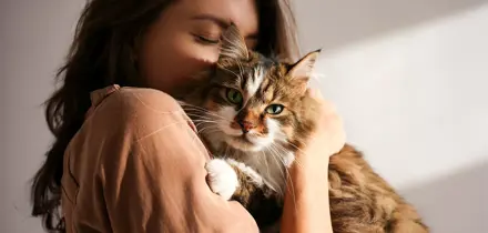 Vrouw met kat