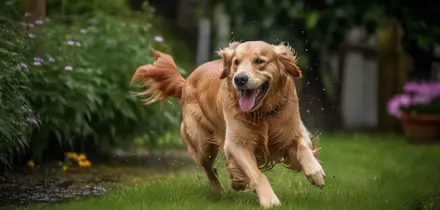 Hond die loopt op het gras
